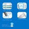 MagicBag Smart Design Set of 6 Instant Space Saver Storage - Flat Large